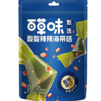 会员专享：百草味 酸酸辣辣海带结 80g