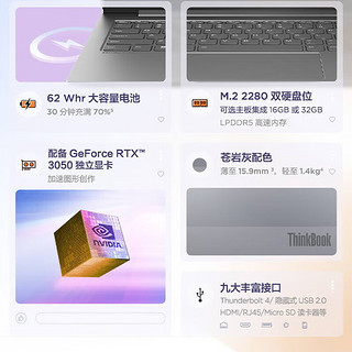 ThinkPad 思考本 联想ThinkBook 14+  14英寸轻薄游戏本