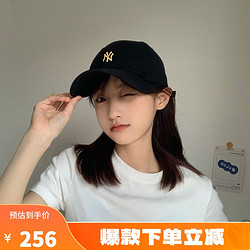 MLB 美国职棒大联盟 PLUS:MLB官方男帽女帽 春夏新款帽子金色LOGO鸭舌帽遮阳帽NY情侣棒球帽