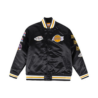 mitchell & ness 缎面夹克 NBA外套湖人公牛勇士队秋装