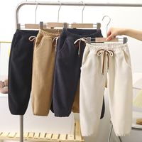贝可飞 加绒加厚裤子男童秋装休闲裤2023新款洋气童装男宝宝春秋款运动裤