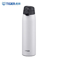 PLUS会员：TIGER 虎牌 MCT-K060-WT 不锈钢真空保温杯 600ml 雪花白