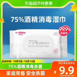 WELLDAY 维德 75%酒精湿巾