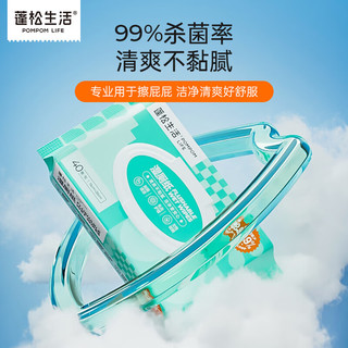 POMPOM LIFE 蓬松生活 湿厕纸 40抽 2包