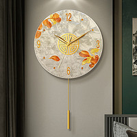BBA 挂钟新中式挂表客厅家用珐琅彩钟表创意轻奢时钟13英寸 金秋红叶
