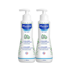 Mustela 妙思乐 宝宝身体乳润肤乳 300ml*2瓶