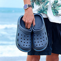 WARRIOR 回力 海边洞洞鞋防滑舒适男款防滑透气洞洞拖鞋2023新款简约时尚