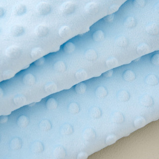 童泰婴儿盖毯秋冬季0-6月宝宝盖被新生儿护肚毛毯初生儿豆豆毯 蓝色 90x100cm