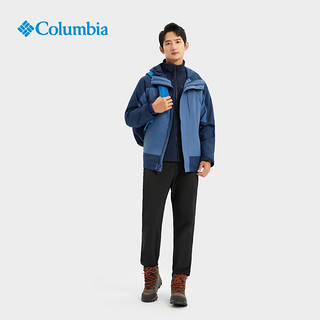 Columbia哥伦比亚男子三合一抓绒内胆防水冲锋衣WE4438 478藏蓝色 M(175/96A)