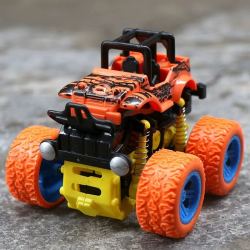 网红惯性四驱越野车模型车耐摔玩具车儿童男孩小汽车翻滚车摩托车