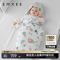 EMXEE 嫚熙 包被婴儿初生秋冬季加厚款襁褓毯纯棉新生儿产房抱被宝宝包单