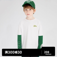 Mini Peace MiniPeace太平鸟童装春秋新CHAO男长袖T恤F6CPD3202 白色 110cm