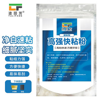 塗丽芳（Tu Li Fang) YT-08 高强快粘粉 墙面石膏线槽灯口粘接剂快速凝固快干粘粉 500g+工具