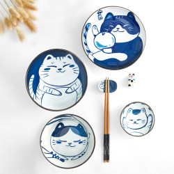 共禾京品 御宅独角戏餐具 6件套 釉下彩