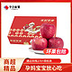 华圣 陕西洛川苹果红富士 新鲜时令水果礼盒大果脆甜冰糖心丑苹果 金钱币礼盒4.8斤(75mm-80mm)