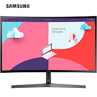 SAMSUNG 三星 LS24C366EACXXF 24英寸 VA 曲面 FreeSync 显示器（1920×1080、75Hz）