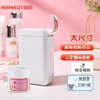 NIIMBOT 精臣 D101 标签打印机+2卷标签纸 白色