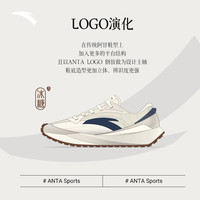 ANTA安踏冰糖3丨休闲鞋男女厚底轻便运动 40 象牙白/一度灰/浅墨蓝-6