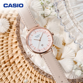 CASIO 卡西欧 SHEEN SHE-4539  Flower Wreath系列  简约女表防水手表 SHE-4539FPL-7AUPR