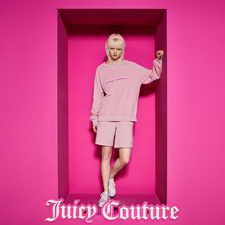 Juicy Couture 橘滋 甜美廓形版型立体logo绣花圆领女式卫衣