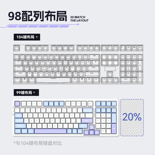 VGN V98PRO-V2 三模连接 热插拔  gasket结构 V98Pro V2 水晶酒红轴 黑加仑