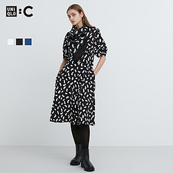 UNIQLO 优衣库 设计师合作款女装UNIQLO : C灯笼袖印花连衣裙短袖462600