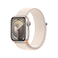 Apple Watch Series 9 智能手表GPS款41毫米星光色铝金属表壳 星光色回环式运动表带 MR8V3CH/A