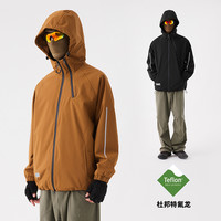 马克华菲户外冲锋衣男女冬三合一外套防风防水登山夹克 米灰 3XL /190