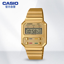 CASIO 卡西欧 吃豆人 男石英腕表 A100WEG-9 小方块 复古手表
