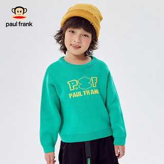 大嘴猴（PAUL FRANK）童装儿童针织衫男童毛衣秋装套头百搭打底衫 草绿 110 
