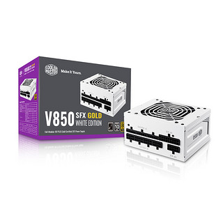 酷冷至尊 CoolerMaster)额定850W V850GOLD SFX白色版电源 金牌全模组/全日系电容/FDB降噪风扇/电脑组件