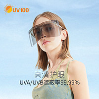 UV100 太阳眼镜男防紫外线女专业骑行遮阳镜无框防雾加大镜片51254
