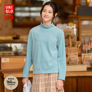 UNIQLO 优衣库 童装/男童/女童摇粒绒罗纹高领T恤长袖458896