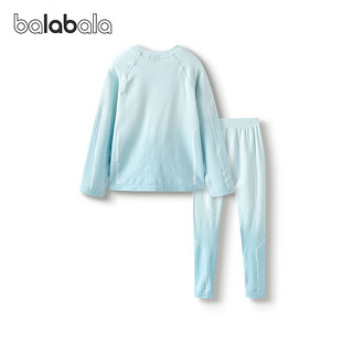 巴拉巴拉lab童装男童套装23冬中童女童圆领插肩袖运动两件套 冰蓝80916 120cm