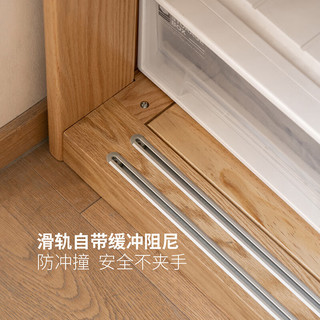 源氏木语实木移门衣柜家用卧室推拉门衣橱一门到顶小户型滑门柜子1.8米