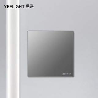 Yeelight易来超薄亚克力开关插座面板86型家用墙壁插座16AUSB面板网线灰色 错位五孔十只装