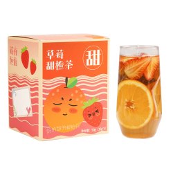 XIN LIN CAO TANG 杏林草堂 草莓甜橙茶冻干水果茶茶包花果红茶冲泡饮品橙子片泡水喝