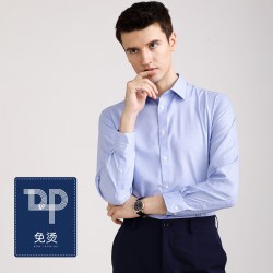 雅戈尔男士衬衫_youngor 雅戈尔 秋款纯棉dp免烫商务休闲男士尖领长袖