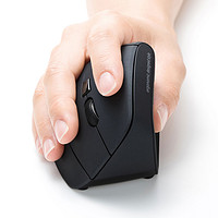 日本SANWA静音垂直手握式人工学有线笔记本台式电脑无线蓝牙鼠标