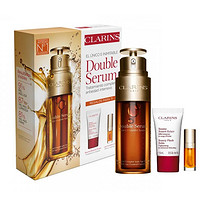 CLARINS 娇韵诗 黄金双萃套盒 （黄金双萃精华50ml+晶莹美颜霜15ml+唇油#01）【保税仓极速达】