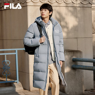 FILA 斐乐 款羽绒服2023冬新长款保暖外套加厚派克服男女