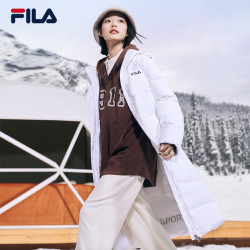 fila斐乐女子长款羽绒服冬保暖外套防风运动加厚上衣女