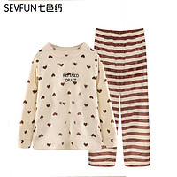 sevenfun 七色纺 大码家居服套装 1156238