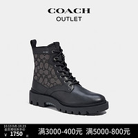 COACH 蔻驰 奥莱男士经典标志提花CITYSOLE系带靴