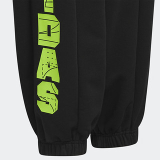 adidas阿迪达斯轻运动男大童儿童秋季学院风束脚运动裤IQ1283 黑色 152CM