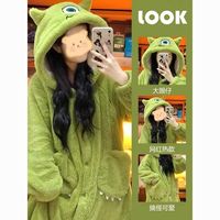 珊瑚绒毛绒睡衣女秋冬睡衣秋季高颜值慵懒高级感御姐加绒加厚秋冬