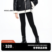 little MO&Co.薄绒 little moco童装23冬装女童打底修身长款弹力牛仔裤 牛仔黑色 155/64