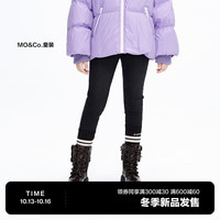 little MO&Co.little moco童装23冬装女童打底裤修身牛仔裤弹力袜套长裤子 牛仔黑色 120/53