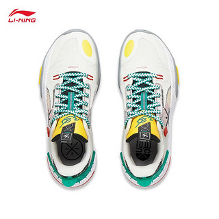 LI-NING 李宁 童鞋韦德全城11篮球鞋男大童2023减震回弹运动鞋子YKBT066 米白色/浅烟灰-5 31