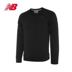 new balance NB男款拼色logo针织上衣MT93929圆领套头卫衣 MT93929-BK M